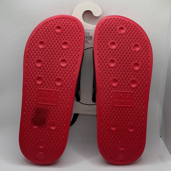 🆕 Disney Minnie Mouse Icon Ltd Edition Bow 🎀 & Ears Kids Slide Sandals w/Strap - Picture 4 of 6